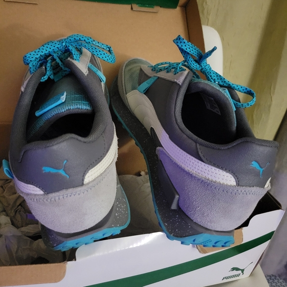 PUMA..sz 13 mens..turquoise/grey - Picture 3 of 10